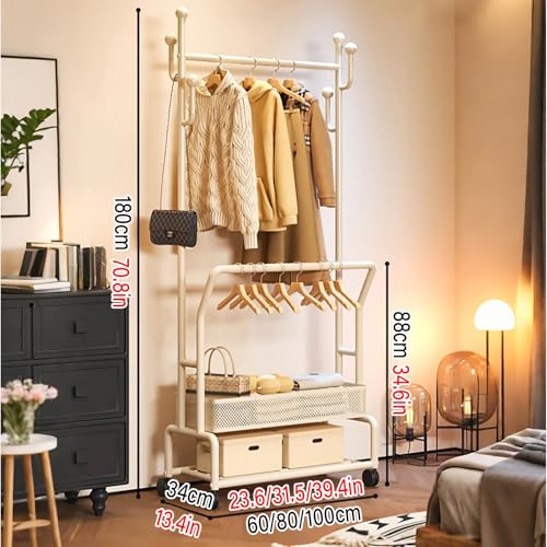 Portant à vêtements double robuste : stop au manque de place en 60 cm - 7