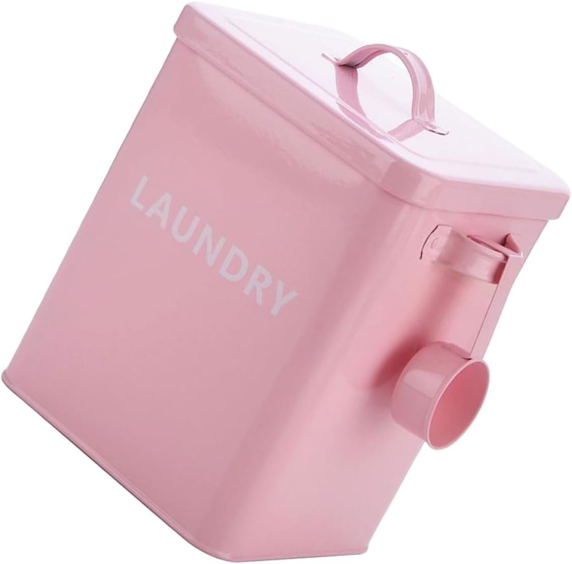 Iron Laundry Detergent Storage Bucket with Scoop, Large Capacity Sealing Rice and Food Container, Multipurpose Kitchen Storage Box for Household Organization