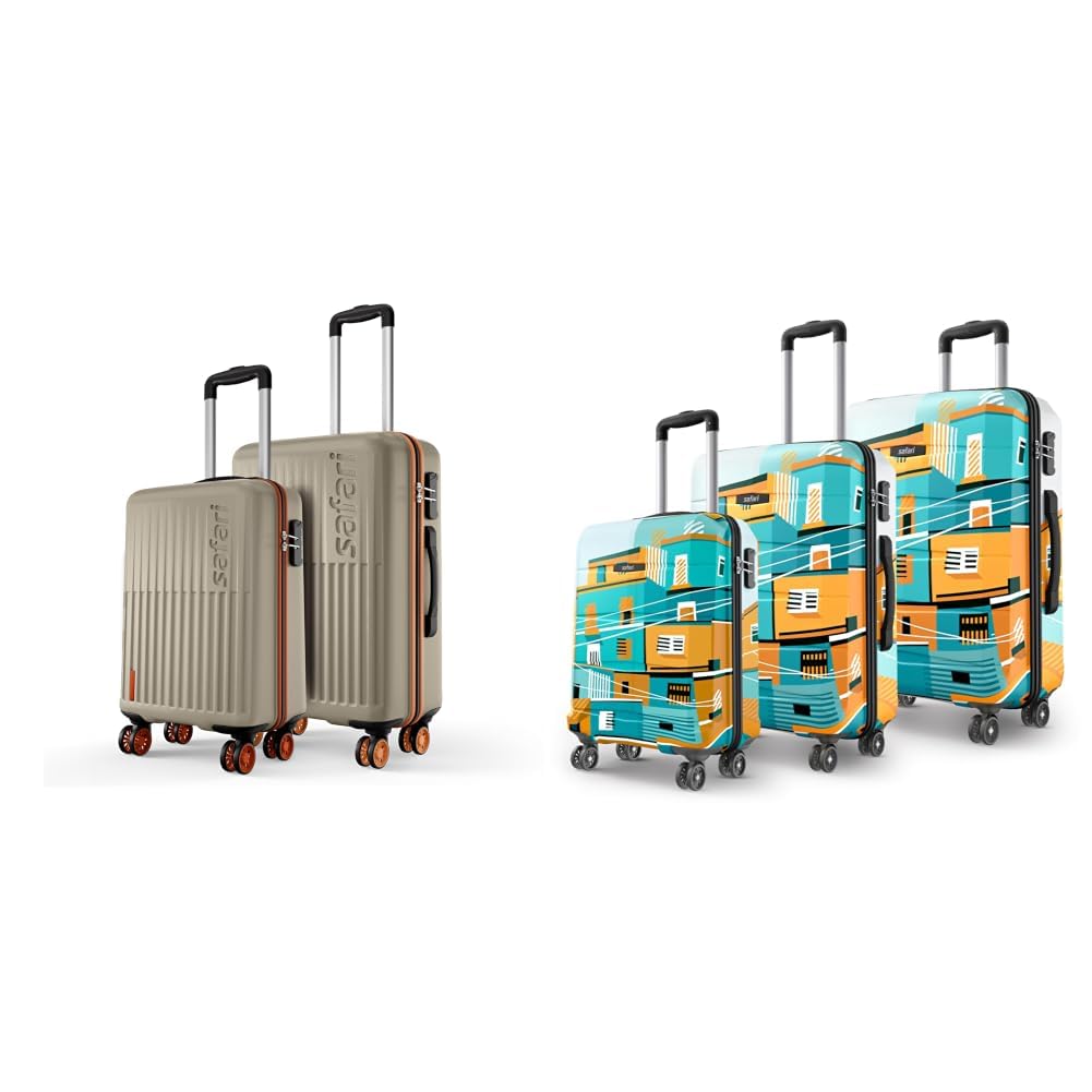 Astra Neo 8 Wheels Set of 2 (Cabin + Medium) Trolley Bags, Hard Case Polycarbonate, 360 + Oasis 55, 65 & 77 Cms Polycarbonate Trolley Bag, Printed Cabin 8 Wheels Spinner Travelling-image-25