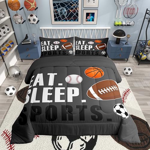 Image of Feelyou Sports Comforter Set Full Size for Kids Boys Girls