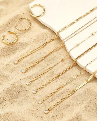 Tobilleras para mujer ajustables y apilables de playa color oro 4