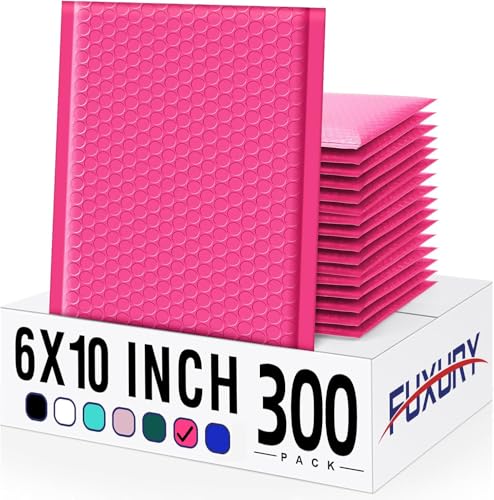 Image of Fuxury 300 Pack Pink Bubble Mailers 6x10 inch Small Bubble Shipping Envelopes#0 | Thick Bubble Padded Mailer Strong Adhesion Padded Envelopes for Mailing Jewelry,Makeup