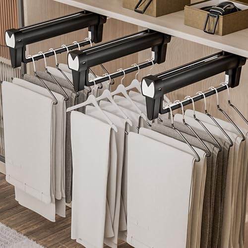 Tringle de rangement extensible vêtements armoire dressing - 3