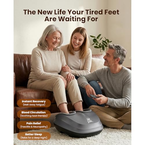 Image of BOB and Brad Lite Foot Massager FSA Eligible HSA, Birthday Gifts for Women Men, Shiatsu Foot Massager with Heat for Neuropathy & Plantar Fasciitis Relief, Electric Deep Kneading Feet Massager Machine