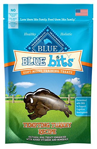 Blue Buffalo Blue Bits Natural Soft-Moist Training Dog Treats, Turkey 4-oz (6 Pack)
