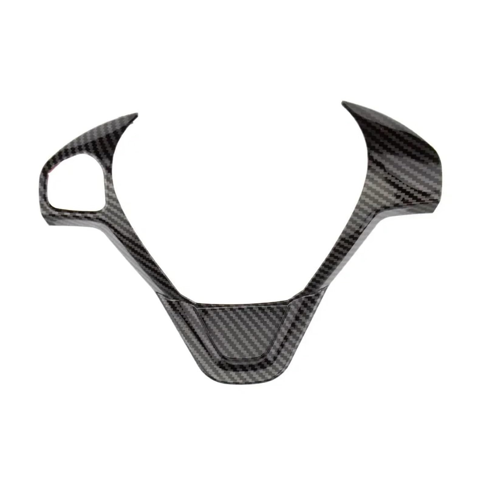 Car Interior Sticker for Fiesta MK7 2009-2017 for Ecosport 2012-2017 Car Steering Wheel Panel Decoration Cover Trim Stickers(1hole-Carbon-Black)