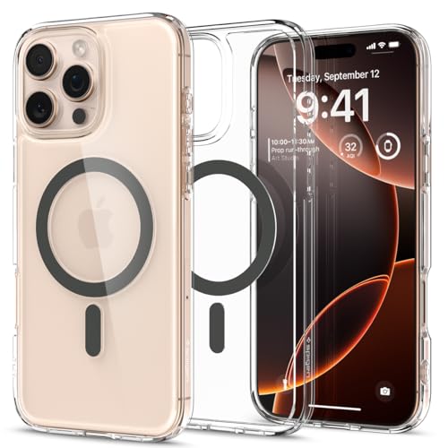 Image of Spigen for iPhone 16 Pro Case, Ultra Hybrid MagFit [Anti-Yellowing] [Compatible with Magsafe] - Clear Graphite