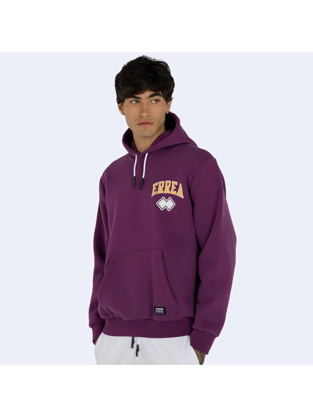 Errea Bluza Graphic Hoody 50 Man, Bluza z Kapturem Męska Rozpinana, Fioletowy, XS