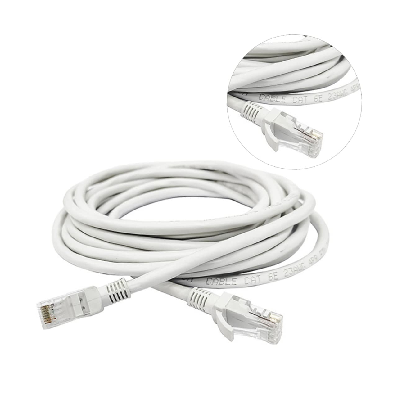 Cavo Ethernet Cat6 50m Bianco in Rame per Rete Veloce
