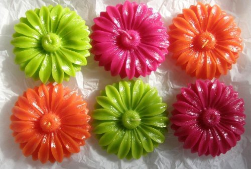 Bougies La Francaise6 PC Floating Flower Candle Set (4.5Dx2H)