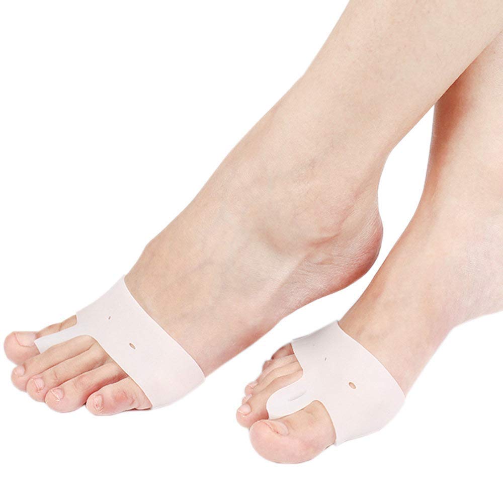 TILEZE Korrektor, Zehenglätter, bequemer Zehenspreizer aus Silikon, für Plantarfasziitis, Hallux Valgus, überlappende Zehen, 2 Stück, Tag und Nacht erhältlich