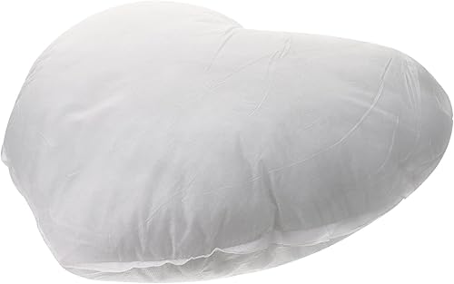 Hemoton Almohadas de tiro Inserto en forma de corazón Cama y Sofá Almohadas Relleno 17.7x18.9 in