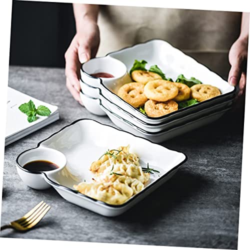 Set 2 Platos Cuadrados de Cerámica para Sushi miniatura 4