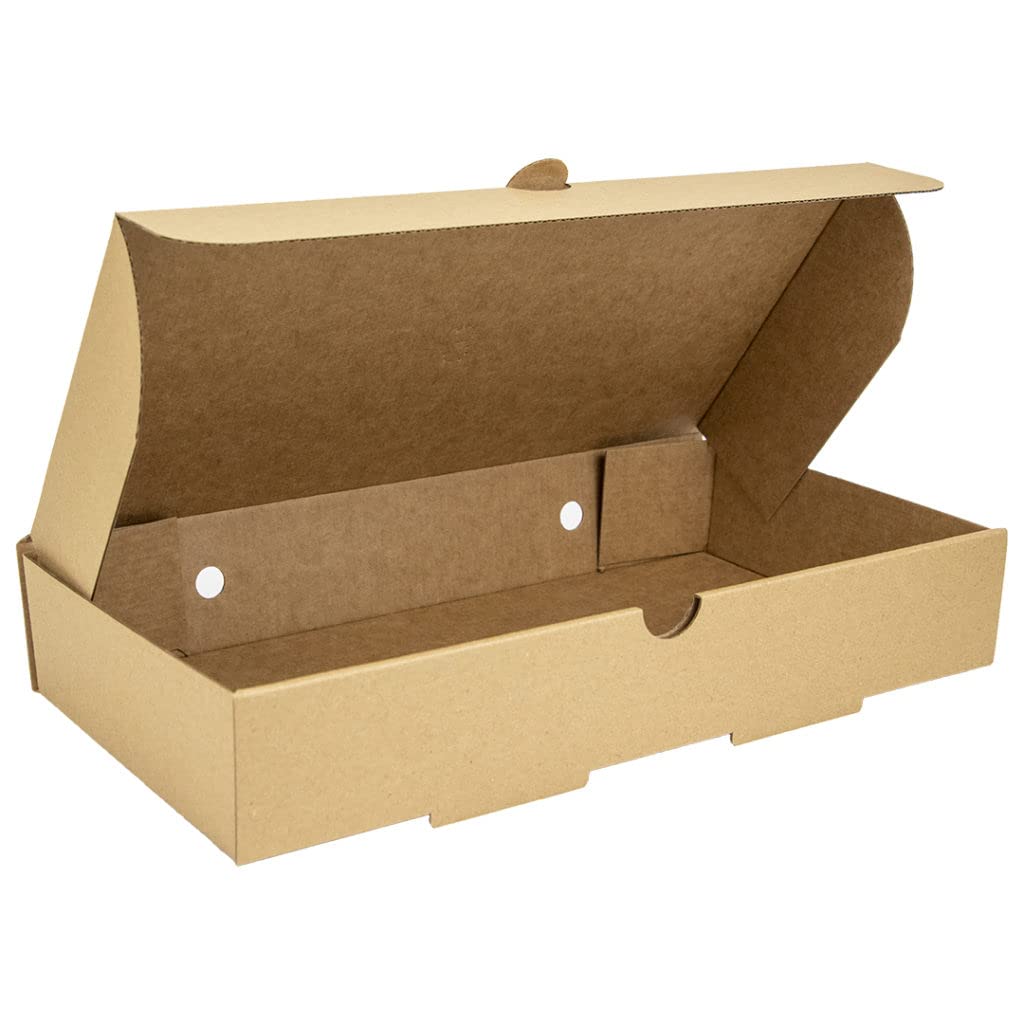 Thali Outlet - 100 x Corrugated Medium Kraft Plain - Fish and Chips Boxes