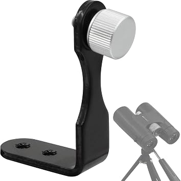 L-Type Metal Binocular Fixed Bracket Tripod Adapter Mount Holder Tripod Bracket for Travel and Hiking, Bird Watching, Sports Events, Theater and Concert