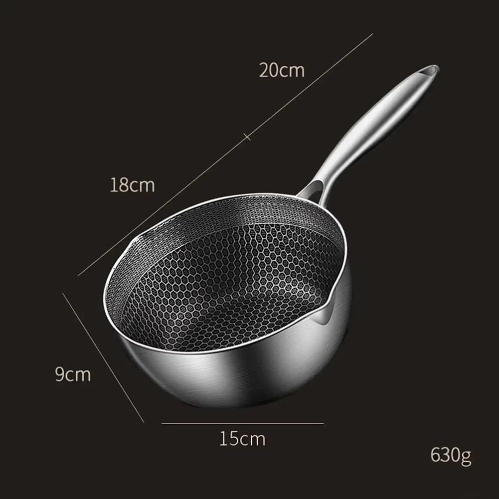 Padella in acciaio inox ispessito per chef casalinghi, strumento essenziale per cucinare tutti i giorni