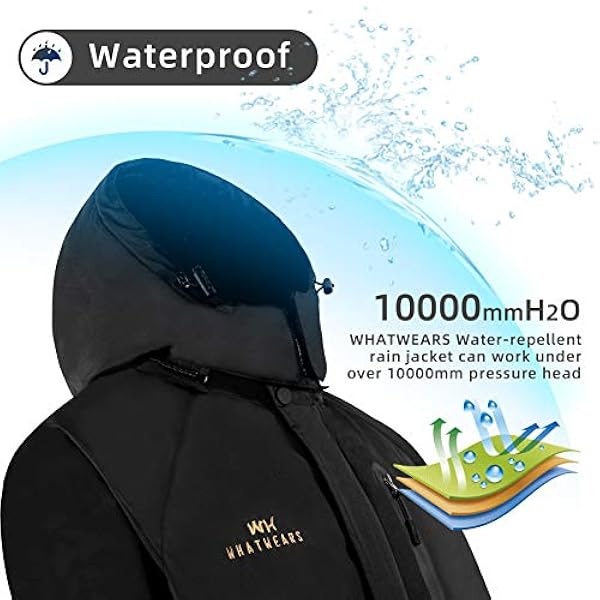 Chaqueta de esquí impermeable para hombre con capucha