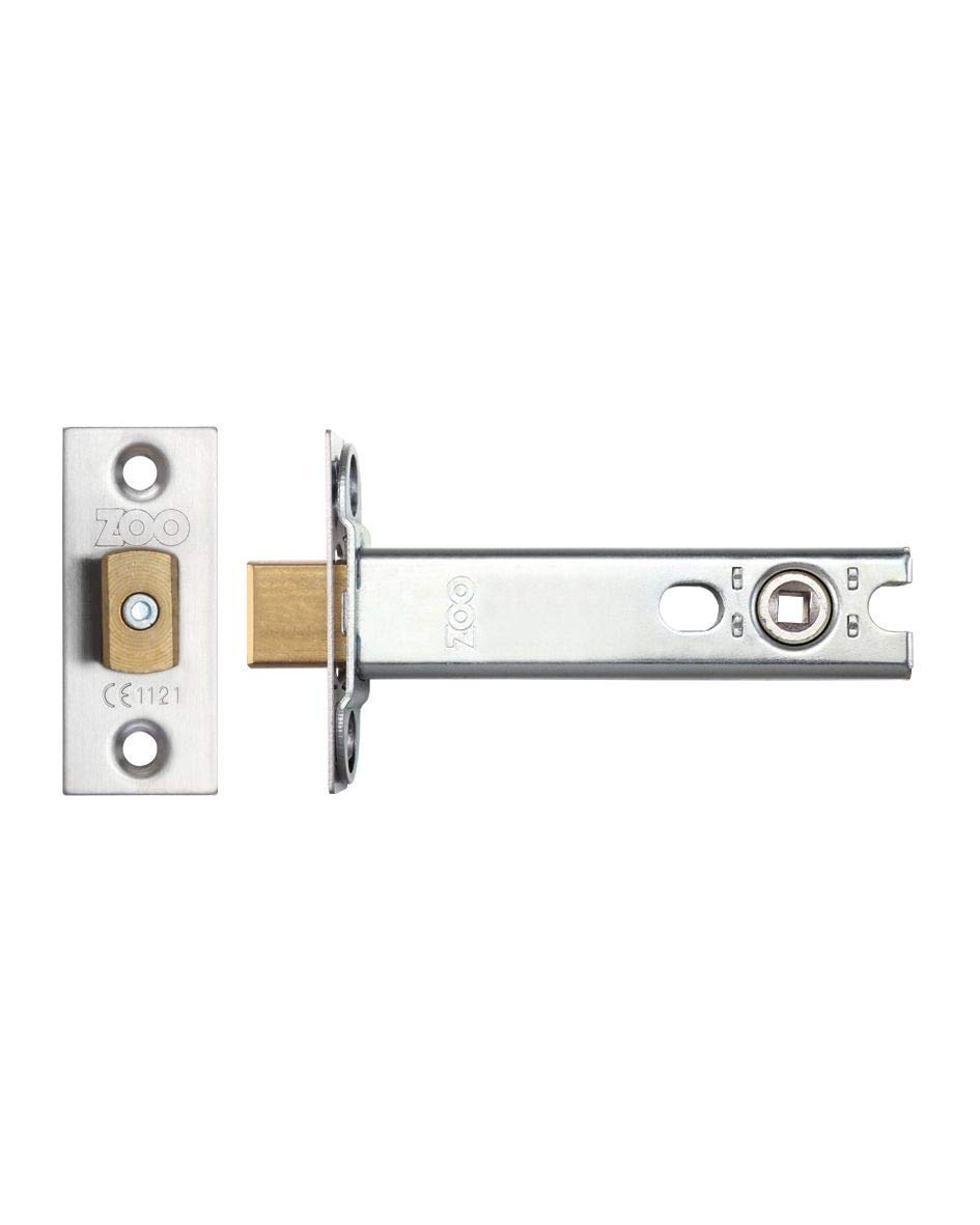 Zoo Hardware 76Mm Satin Stainless Steel Tubular Deadbolt - Length: 76Mm; Backset: 57Mm
