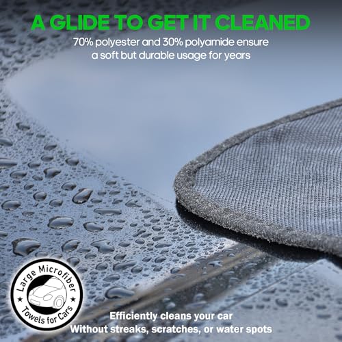 2 Pack Microfiber Towels (36"x 24") Extra Large Ultra Absorbent Drying Towel for Cars and Trucks, Without Streaks, Scratches, or Water Spots - Image 3