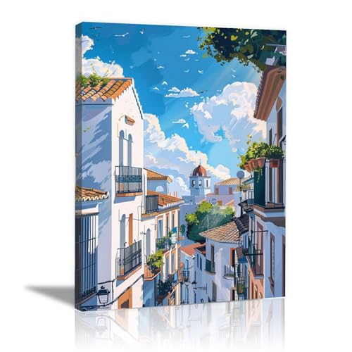 Décoration murale paysage moderne WODJEM en toile 70x100cm pour un salon élégant