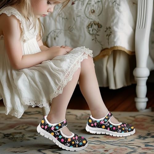BIGCARJOB Toddle Girls Princess Shoes Mary Janes Sneakers Flats Dress Shoes Lightweight Mary Janes Shoes4