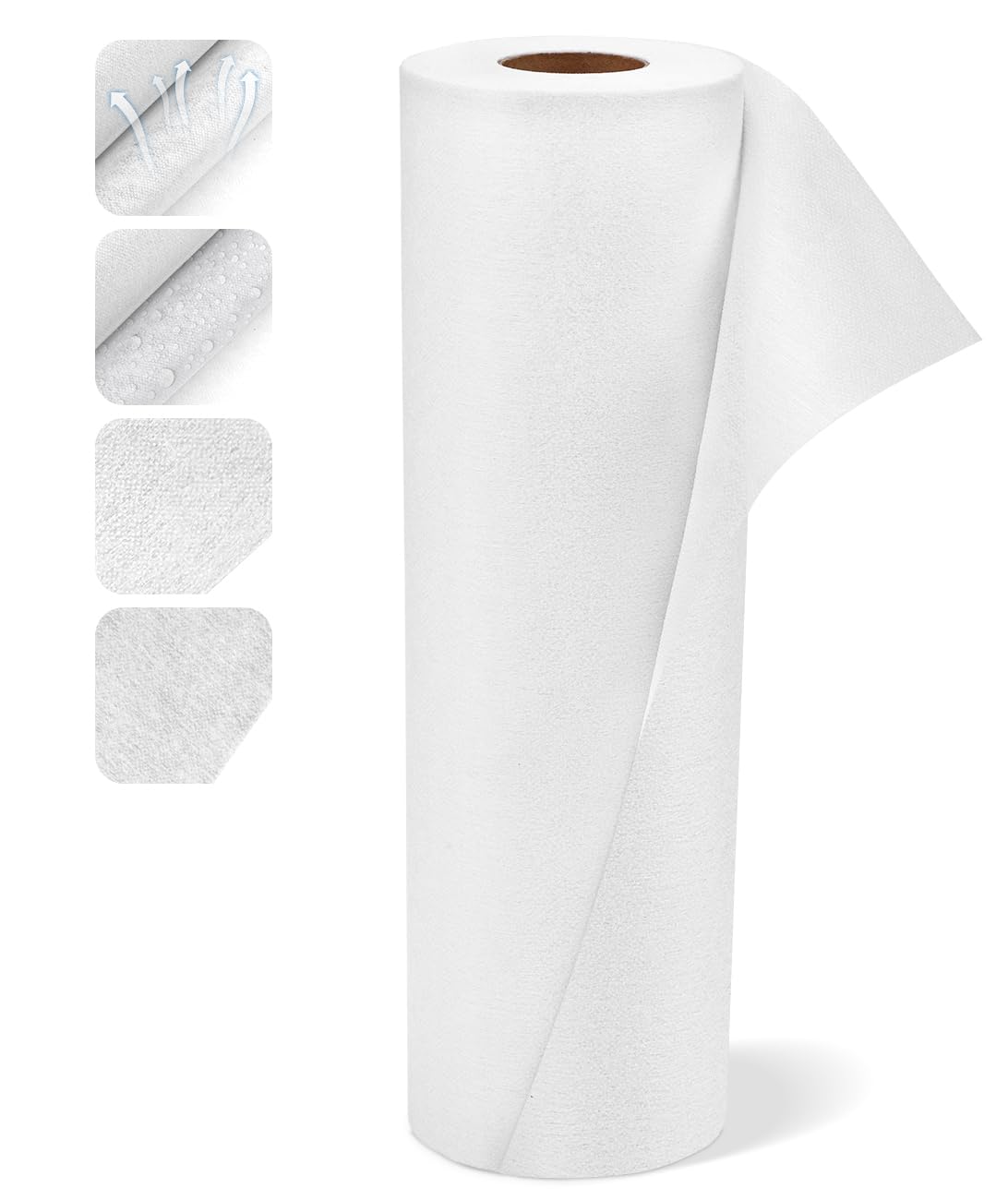 Dercuy White Medium Weight Fusible Interfacing for Sewing,11.6