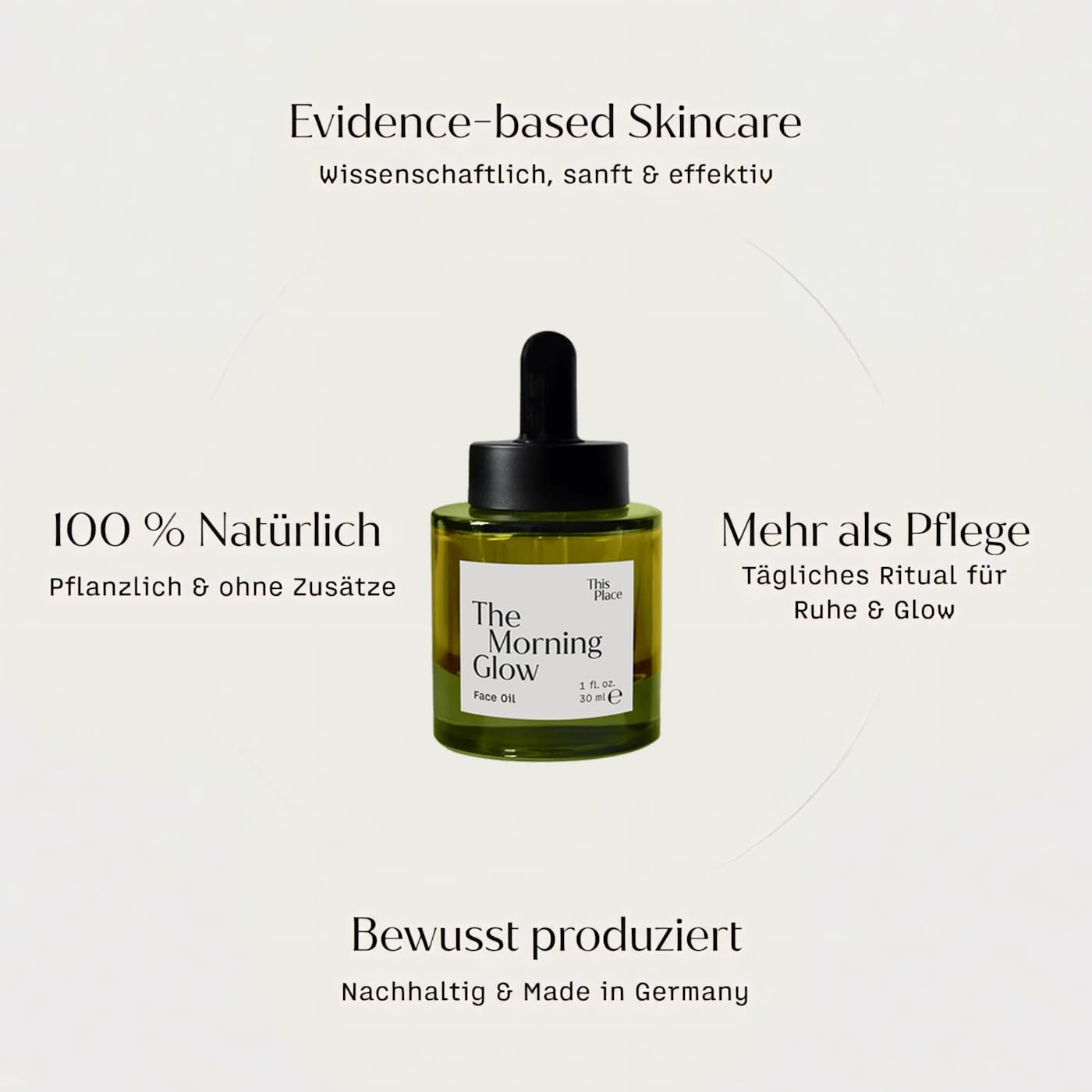 This Place Glow Set: Morning 30ml & Evening 30ml Gesichtsöl Duo | Mit Vitamin C, Bakuchiol und Squalan, Luxus Gesichtspflege für Tag und Nacht, 100% Vegan