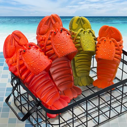 Image of JOYEAR Lobster Flip Flops - Slipper & Slide Pool Beach Shower Shoes in Deep Red