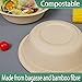 emlifepak 32oz Disposable Salad Bowls 150Pack, Big Paper Bowls, Large, Heavy-Duty, Eco-Friendly, Bulk Pack, Compostable Bowls, Biodegradable Made of Sugar Cane Fibers,Perfect For Salad 4