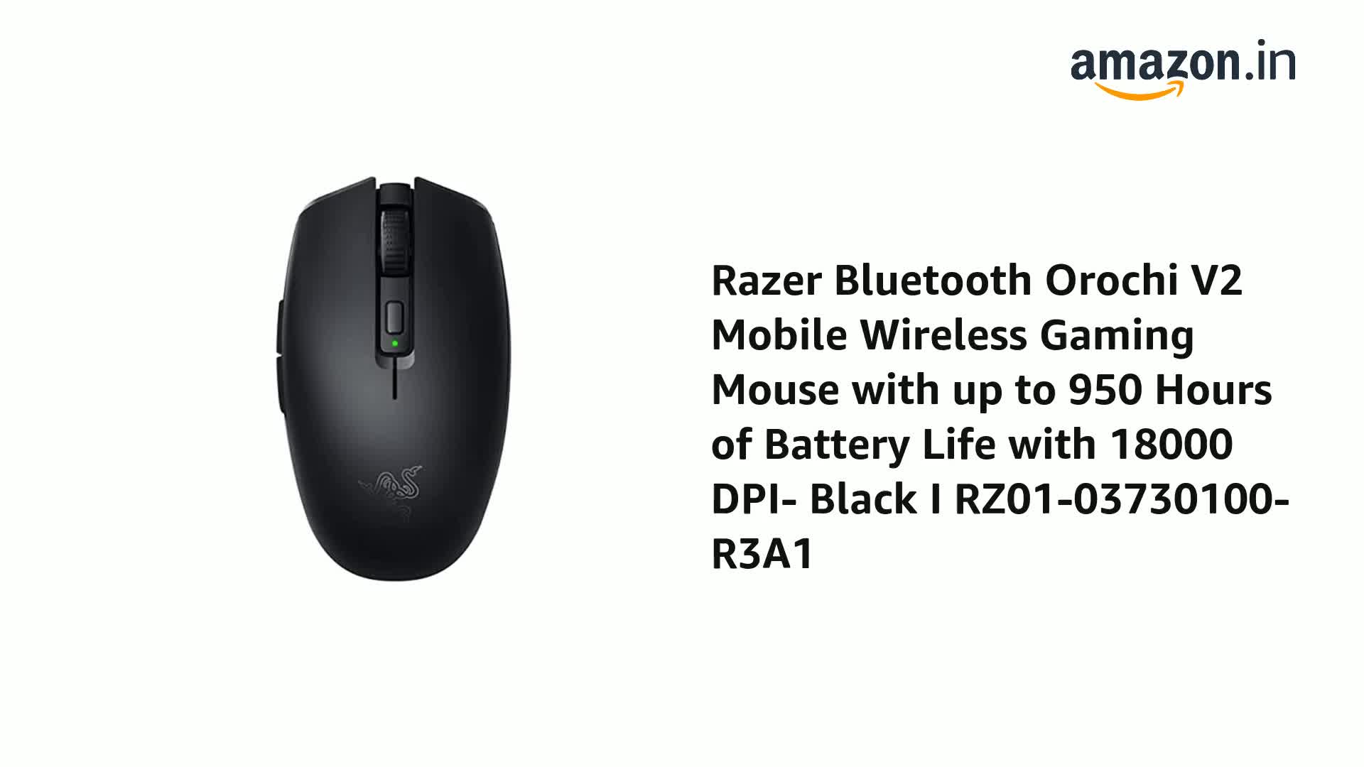 Razer Bluetooth Orochi V2 Mobile Wireless Gaming Mouse with up to 950 Hours  of Battery Life with 18000 DPI- Black I RZ01-03730100-R3A1 : Amazon.in:  Computers & Accessories