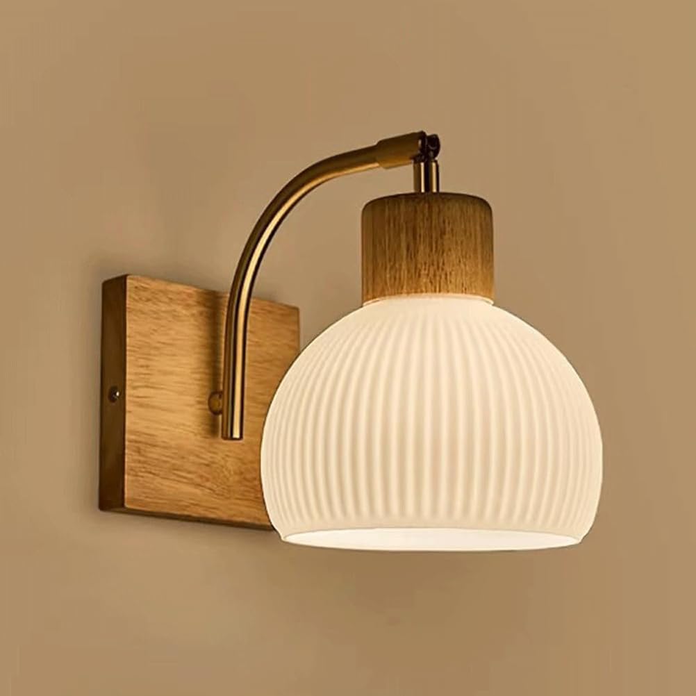 Apliques de pared para sala de estar creadores de ambiente acogedor con madera natural E27