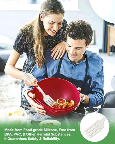 Große flexible Silikon-Kochgabel, antihaftbeschichtete Schneebesen zum – Ansicht 6