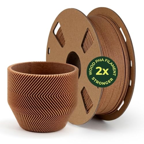 Image of Regen PHA 3D Printer Filament - Wood Filled, 2X Stronger Than PLA, Biodegradable Biobased Plastic, for Technical Parts, Home Accessories & Decor - Wood, Made in Canada