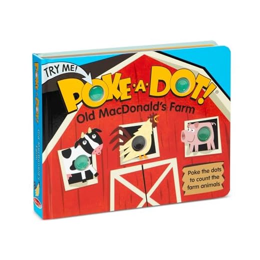 Melissa & Doug Children's Book - Poke-a-Dot: Old MacDonald’s Farm (Board Book with Buttons to Pop)