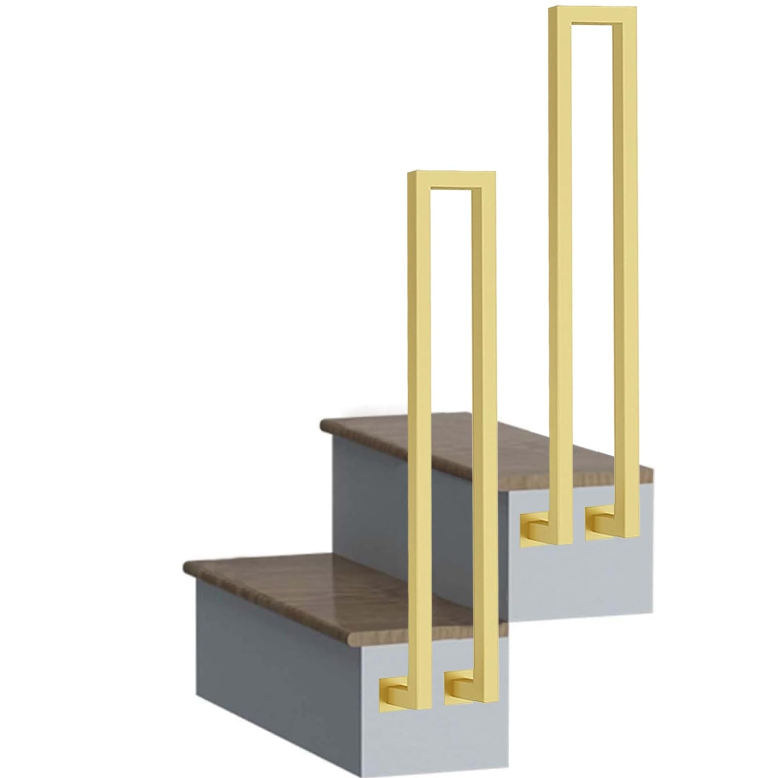 Rampe d'escalier en fer forgé noir de 35 cm à 100 cm pour marche intérieure