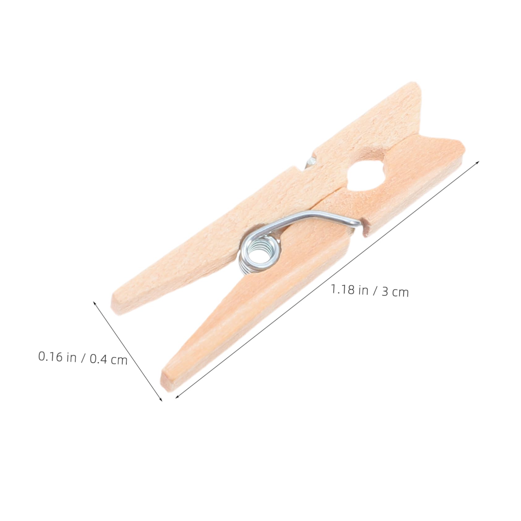 RORPOIR 30Pcs Natural Wooden Photo Clips Mini Clothespins for Hanging Photos Messages Crafts Multi Function Wooden Clips for Creative Collage Display