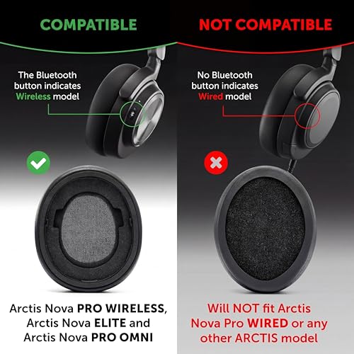 Image of WC Freeze Nova Pro Wireless - Cooling Gel Earpads for Arctis Nova Pro Wireless, Nova Elite & Nova Pro Omni (Doesn't Fit Other Models), by Wicked Cushions, Extra Thick & Comfortable | Black