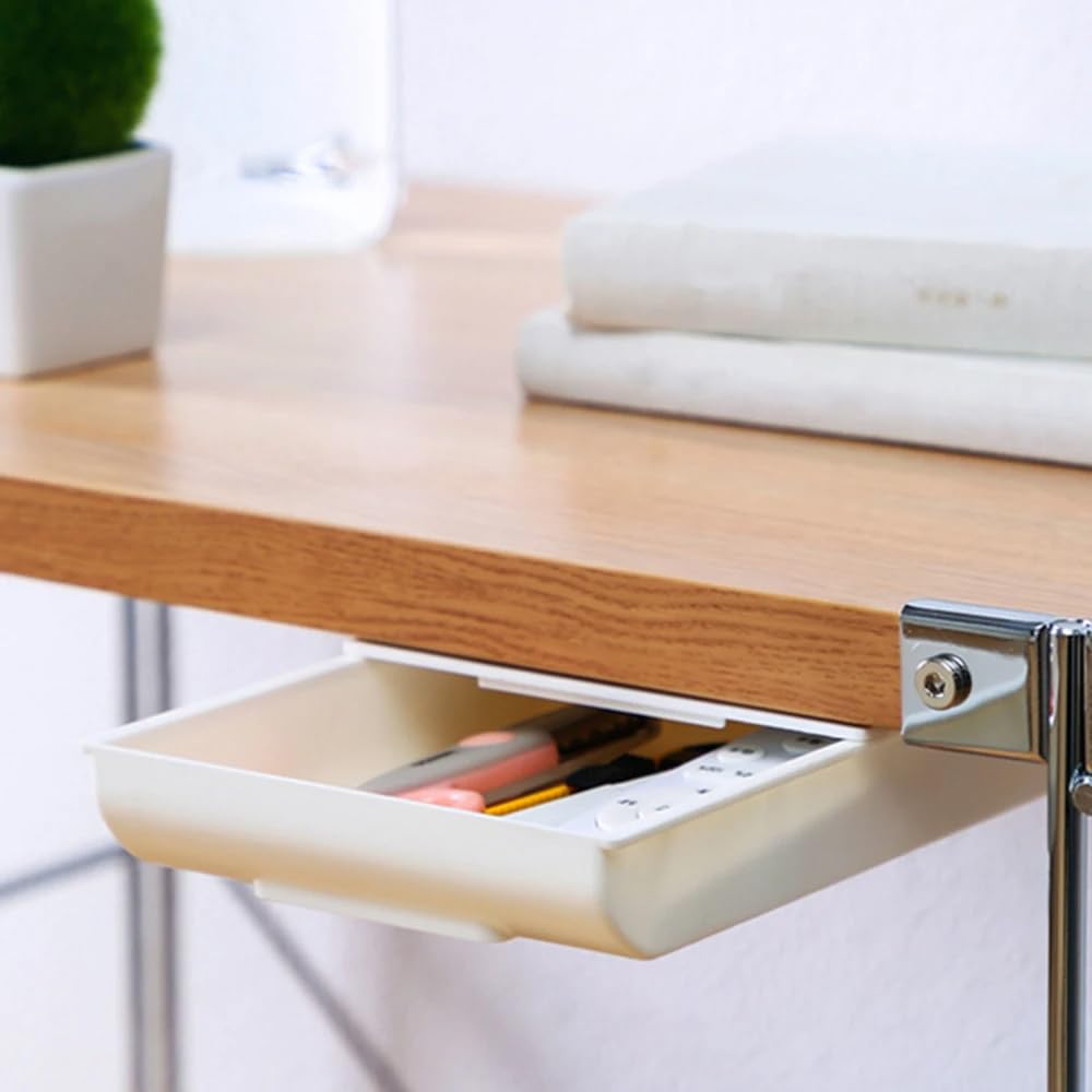Nizer da scrivania autoadesivo con ripiano Sto Der grigio Sto e portamatite per sotto la scrivania salvaspazio Desktop nizer Box efficiente forniture per ufficio