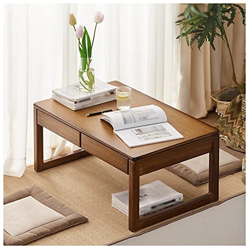 Table basse de sol japonaise marron petite table basse en bois de méditation
