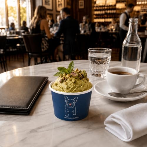Image of Restaurantware Coppetta 4-Ounce Dessert Cups, 200 Disposable Ice Cream Cups - Lids Sold Separately, Heavy-Duty, Frenchie Paper Frozen Yogurt Bowls, For Hot And Cold Foods