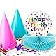 Kotkiddy 2 Stück Regenbogen Honeycomb Papier Centerpiece - Farbenfrohe Happy Birthday Dekorationen für Kinder Party Artikel