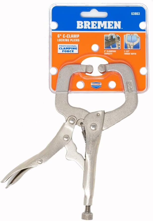 6" stainless steel adjustable C Clamp Locking Pliers