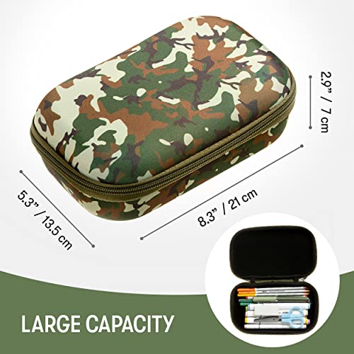 Image of ZIPIT Camo Pencil Case for Boys, Aesthetic Pencil Box for School, Green
