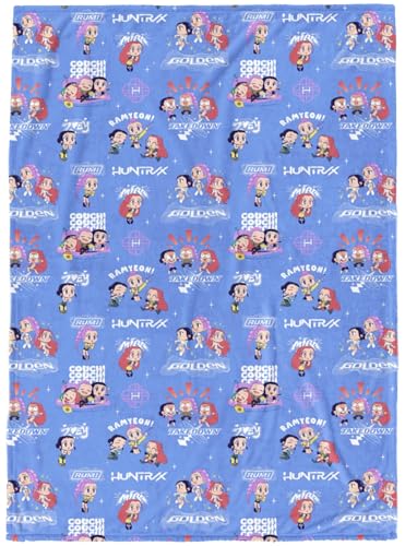 Jay Franco Kids Plush Throw Blanket Ultra Soft Cozy Plush Fleece for Bed Couch Sofa Home Dcor Official Licensed Huntrix Purple - Kpop Demon Hunters 60x90 - Large Blanket