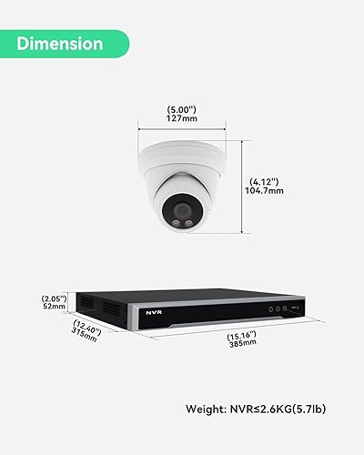 Miniatura 7 de Sistema de cámara de seguridad comercial 8CH 4K PoE para exteriores 6 cámaras IP POE de 8MP con visión nocturna H265 4K 8CH NVR con disco duro de