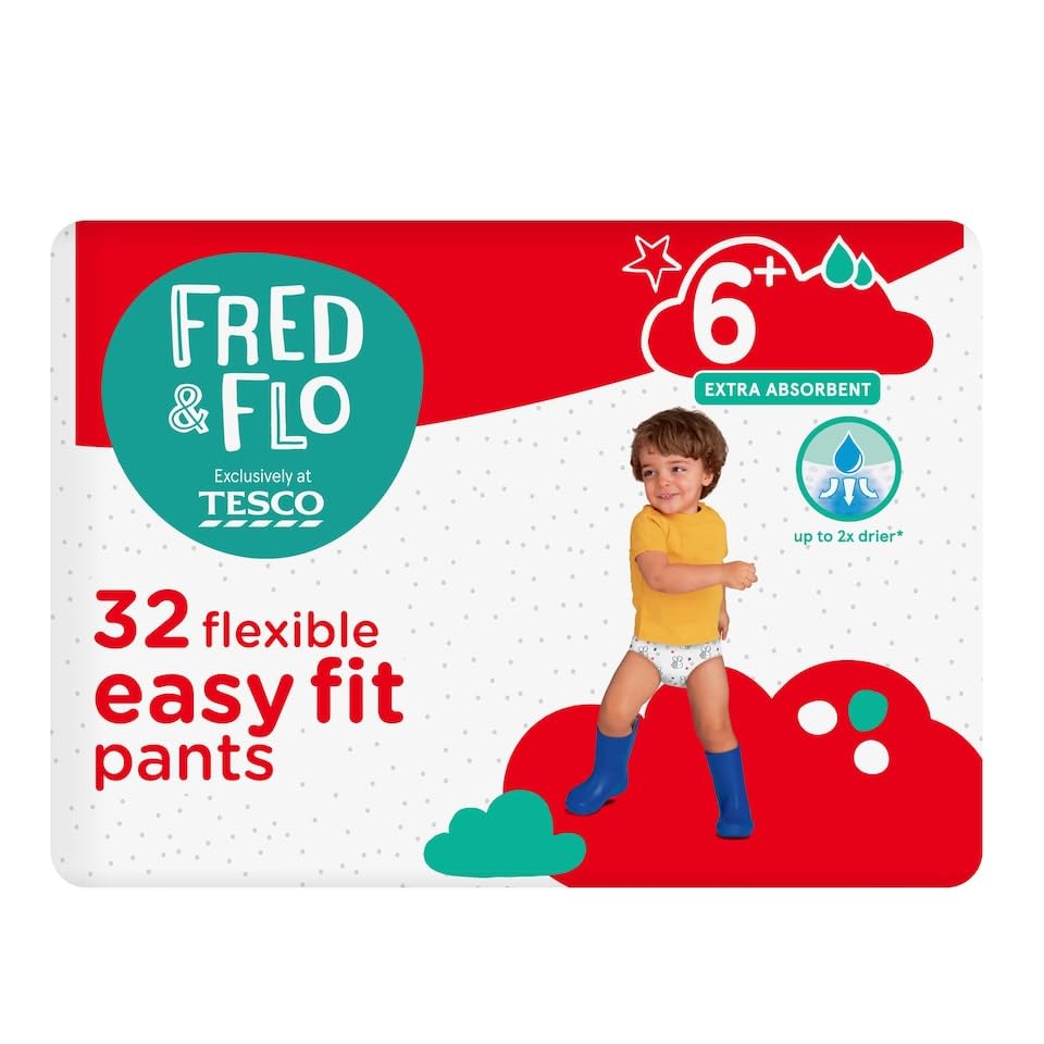 Fred & Flo Size 6+ Nappy Pants 32 Pack