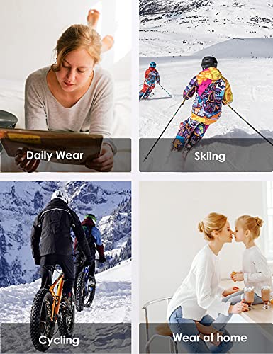 Nuonita Thermal Underwear For Women Plus Size Long Johns Set Fleece Lined Base Layer Top & Bottom Xl White #TOP4