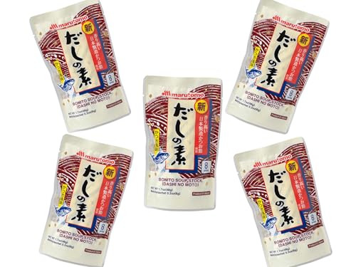 Marutomo Dashino Moto 5er Pack – Polvo japonés Dashi para sopa de miso – auténtico sabor umami – OG ASIA – 240 g