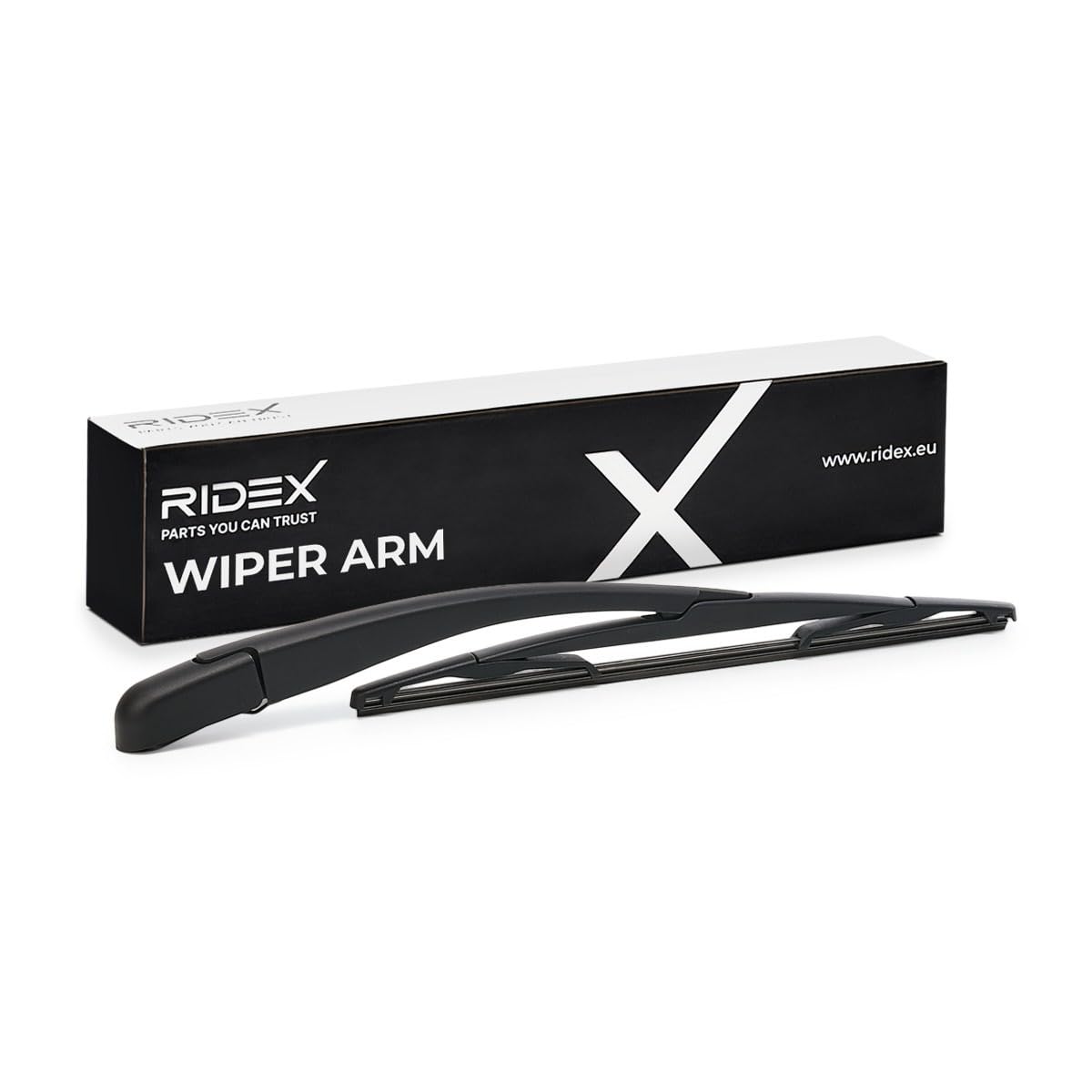 Ramię Wycieraczki RIDEX 301W0099 350mm ze zintegrowanym piórem wycieraczki z pokrywą Kompatybilny z PEUGEOT 307 SW 3H 307 Break 3E, CITROËN C3 I Hatchback FC, FN