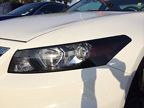 Precut Vinyl Tint Eyelid Overlay for 2008-2012 Honda Accord Coupe Headlights (20% Dark Smoke)